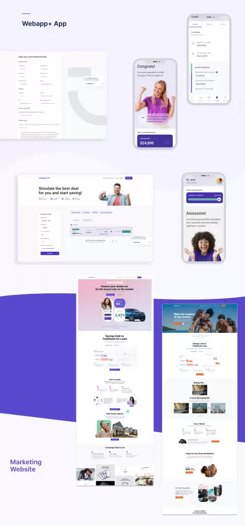 VIsual Design from Website and App